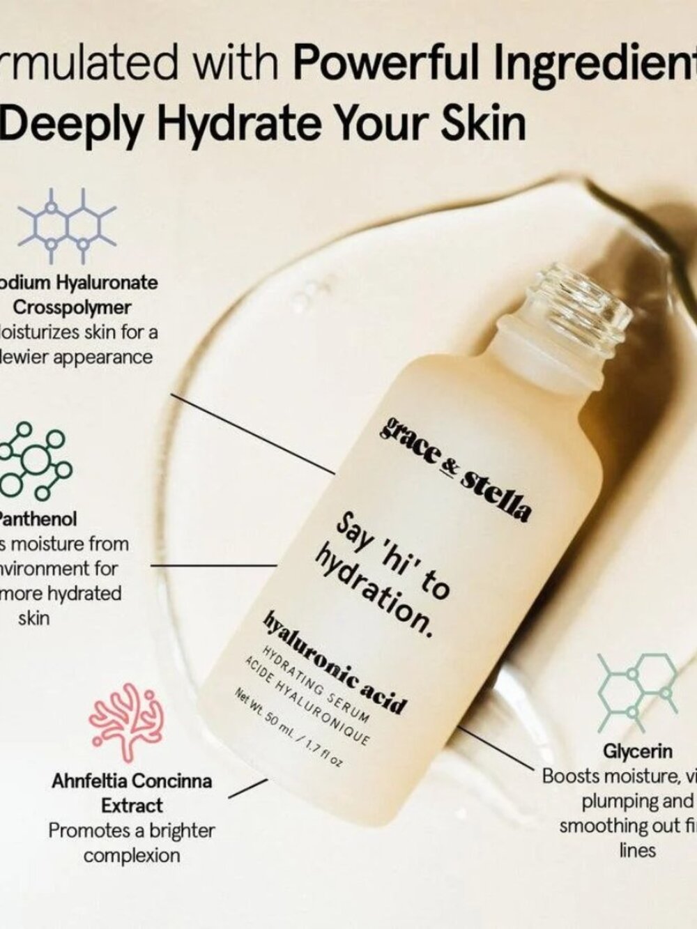 NEW Grace & Stella Hyaluronic Acid Serum